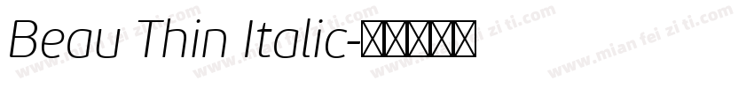 Beau Thin Italic字体转换